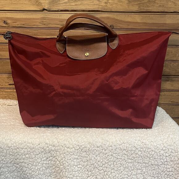 Longchamp Handbags - Longchamp Paris Le Pliage Extra Large Nylon Tote Leather Trim Foldable Design